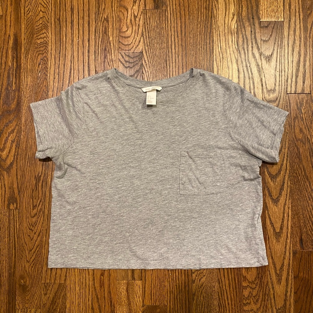 H&M Basics Crop Top w Pocket